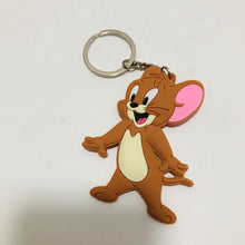 Load image into Gallery viewer, Occident anime Tom and Jerry key chain cosplay cartoon cat mouse animal funny cute personality PVC souvenir fashion keychain