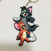 Load image into Gallery viewer, Occident anime Tom and Jerry key chain cosplay cartoon cat mouse animal funny cute personality PVC souvenir fashion keychain