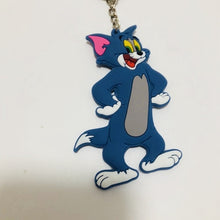 Load image into Gallery viewer, Occident anime Tom and Jerry key chain cosplay cartoon cat mouse animal funny cute personality PVC souvenir fashion keychain